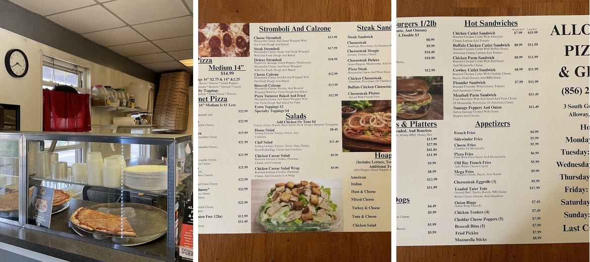 Alloway Pizza and Grill Menu
