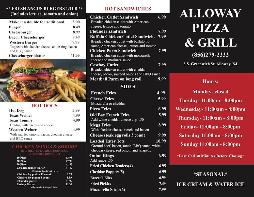Alloway Pizza and Grill Menu image 3